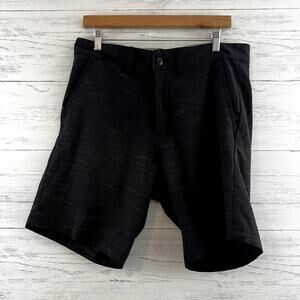 Burnside Gray Striped Board Shorts Size 33